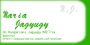 maria jagyugy business card